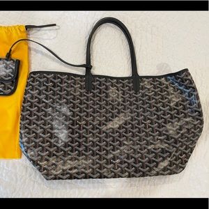 GOYARD Saint Louis PM Shoulder Bag Tote With Pouch Black